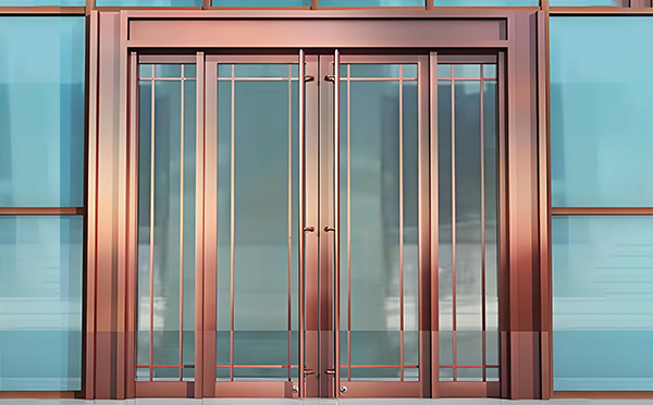 拜城玻璃地弹门